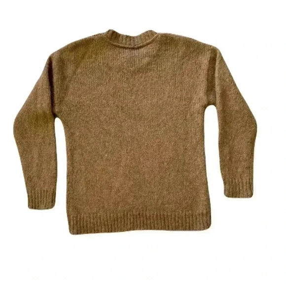Womens J Crew Chunky Button-Shoulder Crewneck Sweater Alpaca Wool Size XXS Brown - Picture 3 of 8